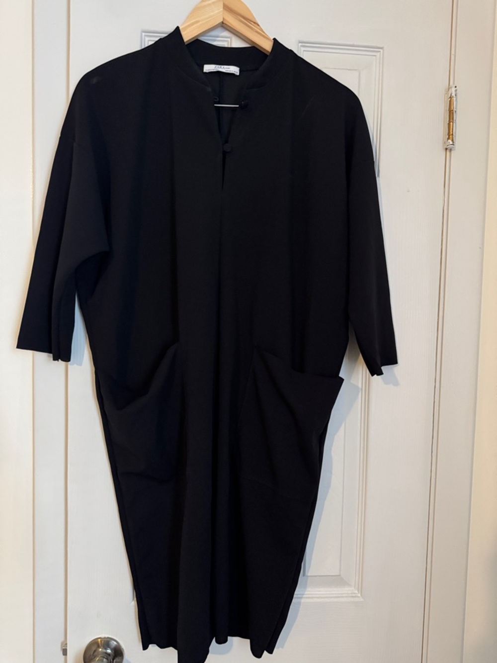 Zara Black Maxi Dress with Pockets